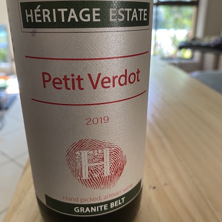 Heritage Estate 2019 Petit Verdot