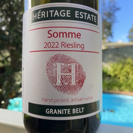 Heritage Estate Wines 2022 ‘Somme’ Riesling