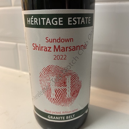 Heritage Estate Wines 2022 Sundown Shiraz/Marsanne