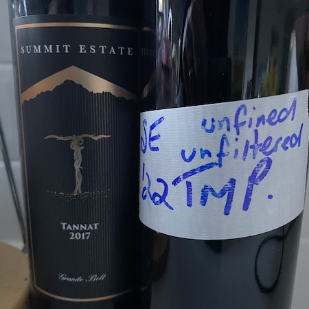 Summit Estate 2022 Reserve Tempranillo (Not yet released)